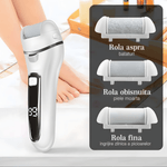 Ingrijire personala si Cosmetice - Aparate & accesorii ingrijire personala - Aparate cosmetice - Aparate pentru manichiura-pedichiura - Set Pila Electrica WellLuck, Curatare Talpi /Calcaie, Display Digital, Lanterna LED, Acumulator 1200 mAh, Incarcare USB - Infinity.ro