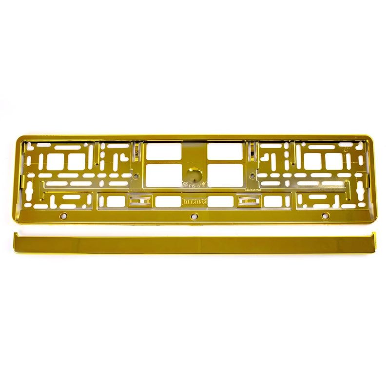 Auto si Moto - Piese auto si accesorii - Interior auto - Accesorii interior - Suport numar inmatriculare din plastic, calitate Premium, culoare AURIU - Infinity.ro