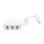 Auto si Moto - Electrice auto - Iluminare si semnalizare - Becuri auto - Adaptor bricheta auto tripla 12/24V, iluminata LED, cu intrerupator individual si 1 port USB, 5V, 2.1A - Infinity.ro