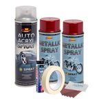 Auto si Moto - Reparatii si depanare - Scule auto - Echipamente de vopsit - Kit complet reparatie si vopsire jante culoare Rosu Burgundy Metalizat, V2 - Infinity.ro