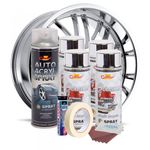 Auto si Moto - Reparatii si depanare - Scule auto - Echipamente de vopsit - Kit complet reparatie si vopsire jante culoare Crom Metalic, V4 - Infinity.ro