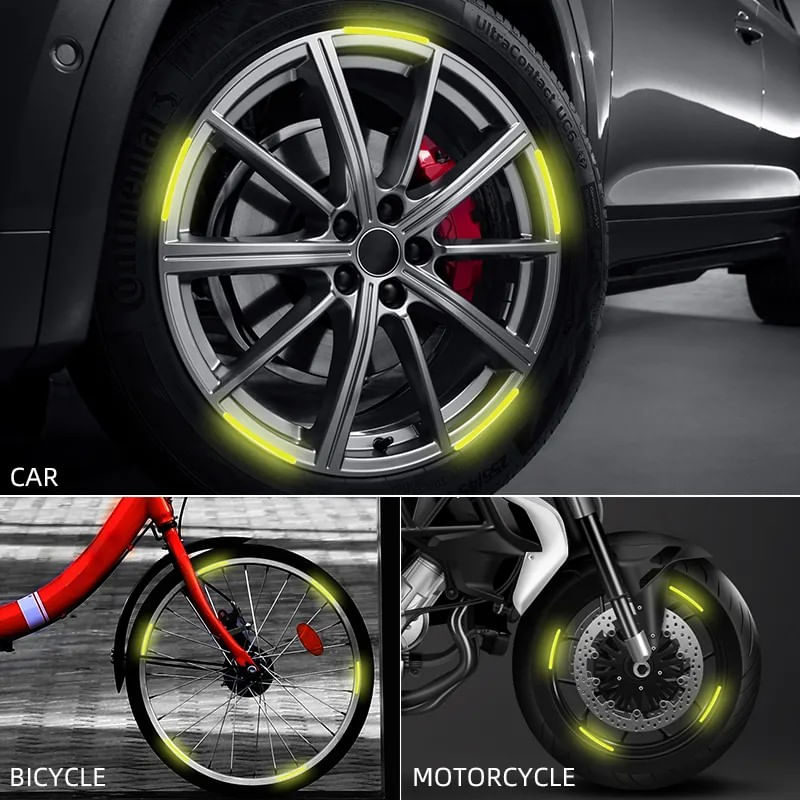 Auto si Moto - Moto - Echipamente protectie moto - Accesorii protectie moto - Set 20 bucati Elemente Reflectorizante "Wheel Arch" pentru autoturisme, biciclete, motociclete, atv-uri, scutere, culoare Albast - Infinity.ro