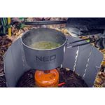 Sport si Outdoor - Camping - Accesorii camping si drumetii - Panou, paravan, protectie impotriva vantului, pentru aragaz camping, pliabil, aluminiu, 10 elemente, 84x24 cm, NEO - Infinity.ro