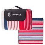 Sport si Outdoor - Camping - Accesorii camping si drumetii - Patura picnic, model cu dungi, rosu, 200x200 cm, Springos - Infinity.ro