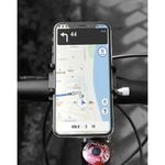 Sport si Outdoor - Ciclism - Accesorii pentru biciclete - Suporturi accesorii biciclete - Suport de telefon pentru bicicleta, aluminiu, cu cauciuc, negru, 8x4.5x8 cm, Trizand - Infinity.ro