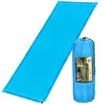 Sport si Outdoor - Camping - Accesorii camping si drumetii - Saltea camping auto-gonflabila, poliester si spuma PU, albastru, 180x50 cm, Springos - Infinity.ro