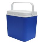 Sport si Outdoor - Camping - Accesorii camping si drumetii - Lada frigorifica volum 30 Litri, pentru camping, iarba verde si diverse activitati, albastra cu alb - Infinity.ro