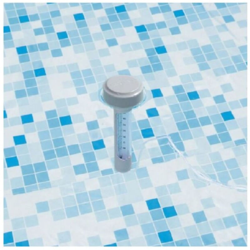 Sport si Outdoor - Camping - Accesorii camping si drumetii - Termometru plutitor cu snur pentru masurarea temperaturii apei din piscine, 19 x 5 cm, Alb - Infinity.ro
