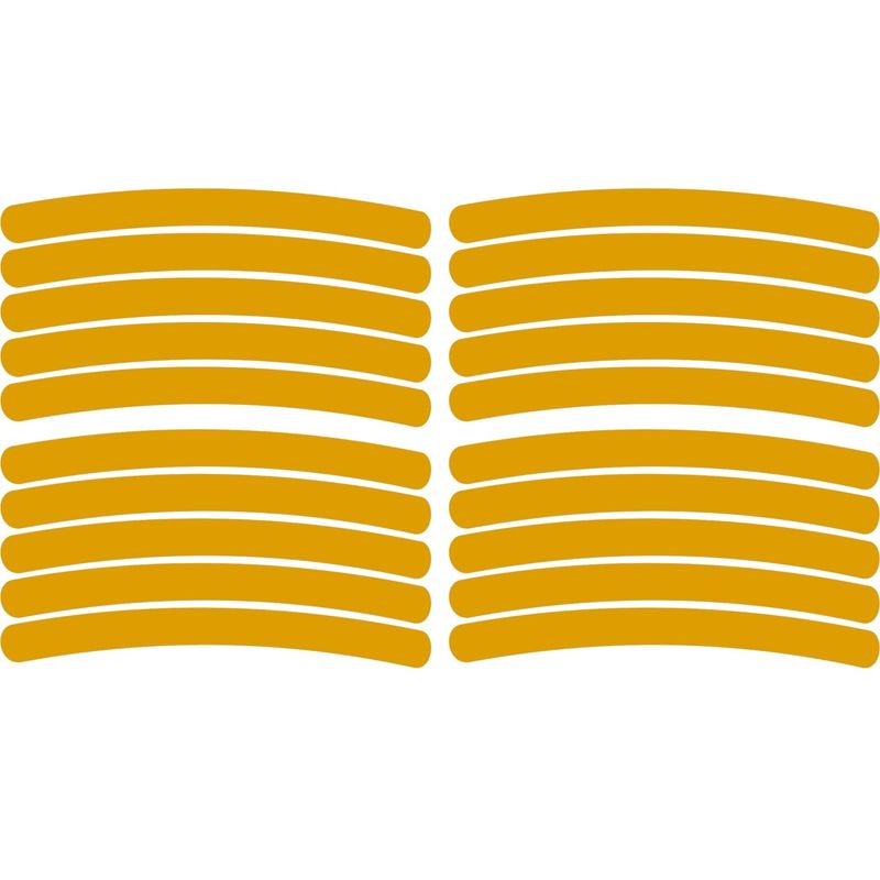 Auto si Moto - Moto - Echipamente protectie moto - Accesorii protectie moto - Set 20 bucati Elemente Reflectorizante "Wheel Arch" pentru autoturisme, biciclete, motociclete, atv-uri, scutere, culoare Orange - Infinity.ro