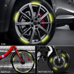 Auto si Moto - Moto - Echipamente protectie moto - Accesorii protectie moto - Set 20 bucati Elemente Reflectorizante "Wheel Arch" pentru autoturisme, biciclete, motociclete, atv-uri, scutere, culoare Orange - Infinity.ro