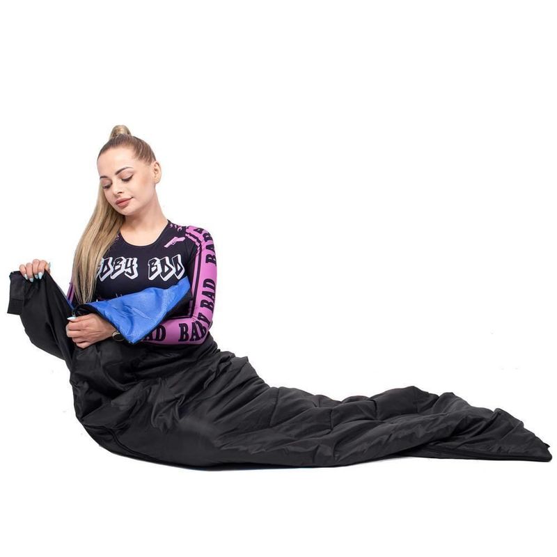 Sport si Outdoor - Camping - Saci de dormit - Sac de dormit, turistic, 2 in 1, negru si albastru, 190x73 cm, Springos - Infinity.ro