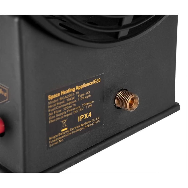 Electronice si Electrocasnice - Climatizare si sisteme de incalzire - Aparate racire aer - Aer conditionat - Incalzitor pe gaz, 18V, Li-ion (acumulator neinclus), aprindere piezo, 15 kw, 320 m3/h, Graphite Energy - Infinity.ro