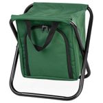 Sport si Outdoor - Camping - Accesorii camping si drumetii - Scaun pliabil, gradina, camping, pescuit, cu geanta termoizolanta, verde, max 150 kg, 32x27x34 cm, Strend Pro - Infinity.ro