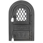 Casa si Gradina - Termice - Sobe, Seminee si accesorii - Accesorii seminee si sobe - Usa pentru Semineu cu Geam, din Fonta, Cerbi ,555x345 mm Honest - Infinity.ro