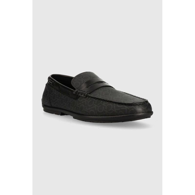 Fashion, accesorii si bijuterii - Barbati - Incaltaminte barbati - Mocasini barbati - Mocasini Calvin Klein Logo Hw Driver Mono HM0HM00843 41 EU Negru - Infinity.ro