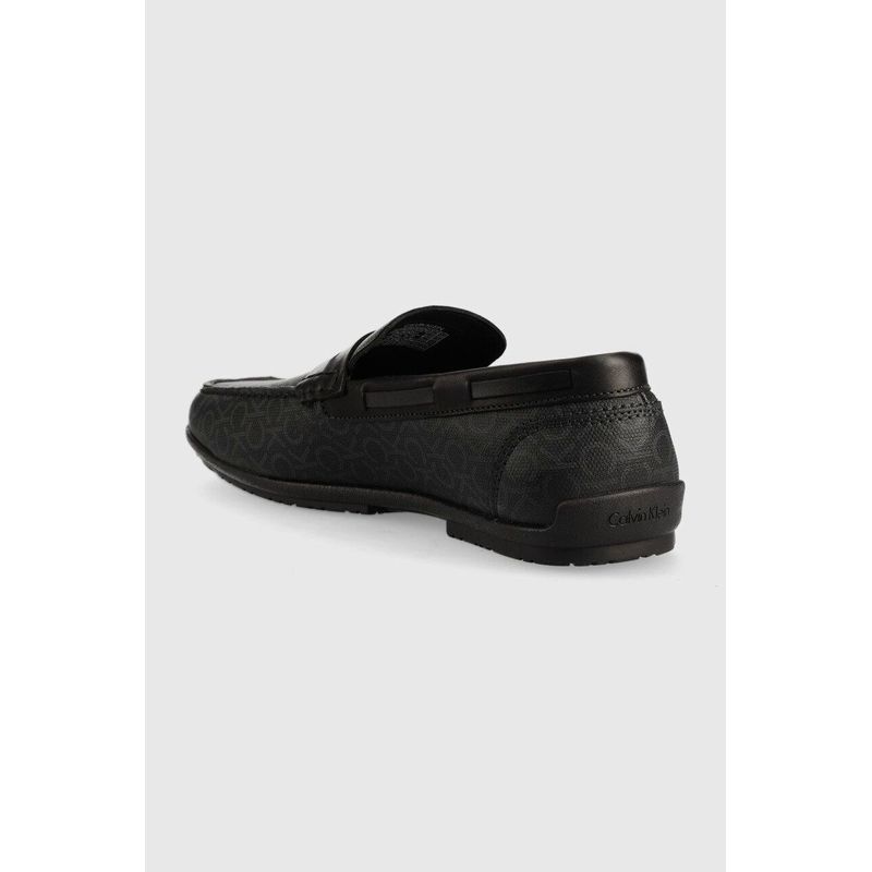 Fashion, accesorii si bijuterii - Barbati - Incaltaminte barbati - Mocasini barbati - Mocasini Calvin Klein Logo Hw Driver Mono HM0HM00843 41 EU Negru - Infinity.ro