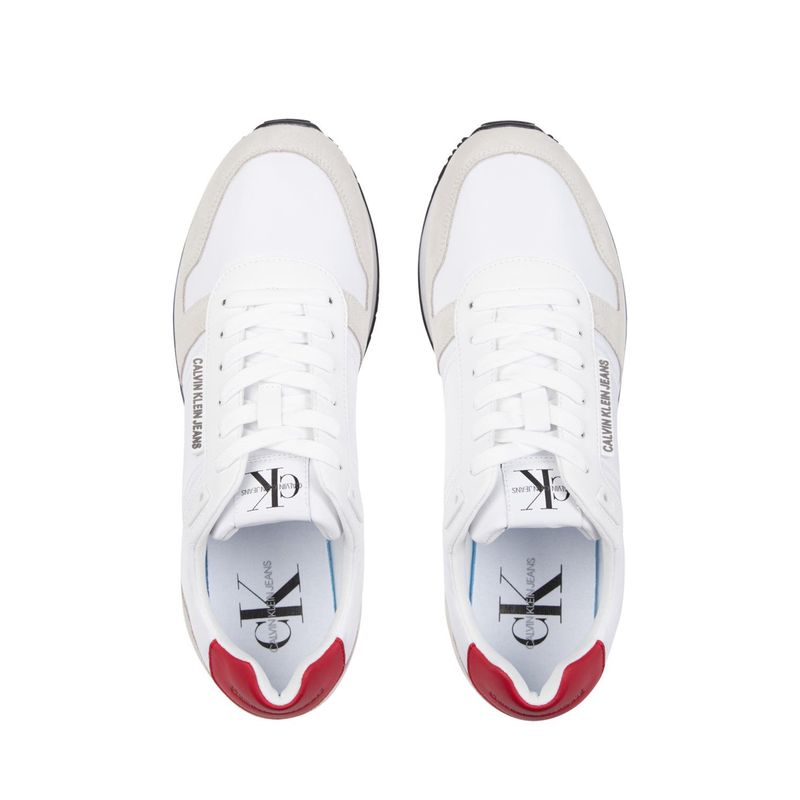 Fashion, accesorii si bijuterii - Barbati - Incaltaminte barbati - Sneakers si tenisi barbati - Sneakers CALVIN KLEIN JEANS Runner Sneaker Laceup YM0YM00038 41 EU Alb - Infinity.ro