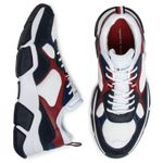 Fashion, accesorii si bijuterii - Barbati - Incaltaminte barbati - Sneakers si tenisi barbati - Pantofi sport Tommy Hilfiger Chunky Material Mix 41 EU Alb - Infinity.ro