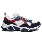 Fashion, accesorii si bijuterii - Barbati - Incaltaminte barbati - Sneakers si tenisi barbati - Pantofi sport Tommy Hilfiger Chunky Material Mix 41 EU Alb - Infinity.ro