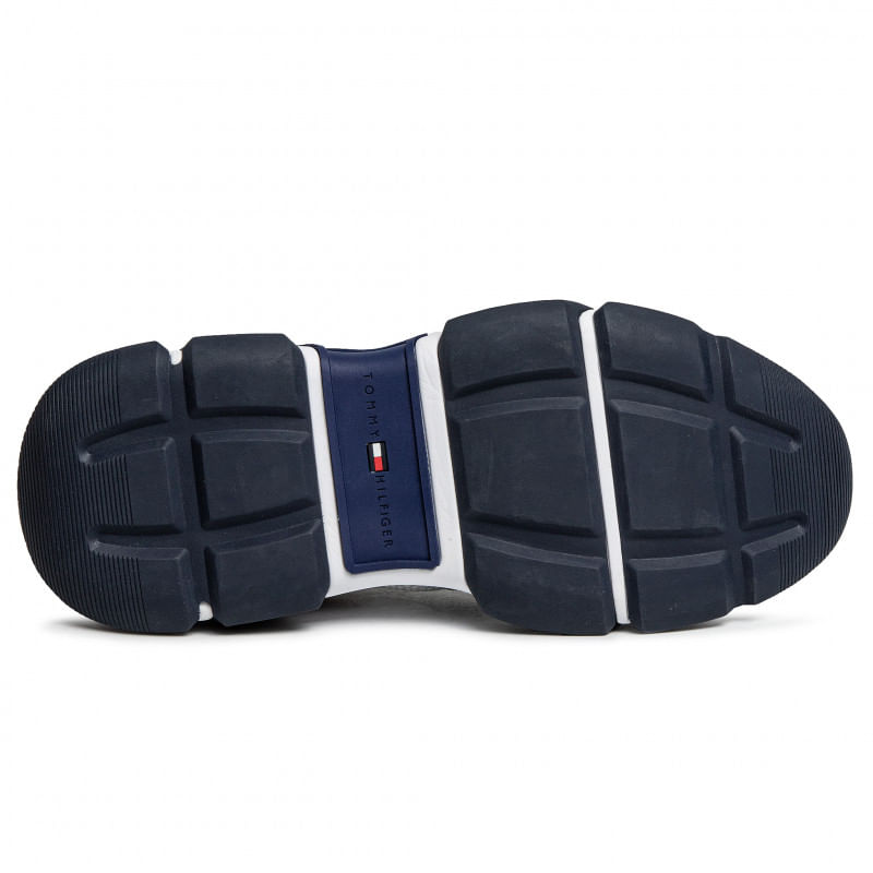 Fashion, accesorii si bijuterii - Barbati - Incaltaminte barbati - Sneakers si tenisi barbati - Pantofi sport Tommy Hilfiger Chunky Material Mix 41 EU Alb - Infinity.ro