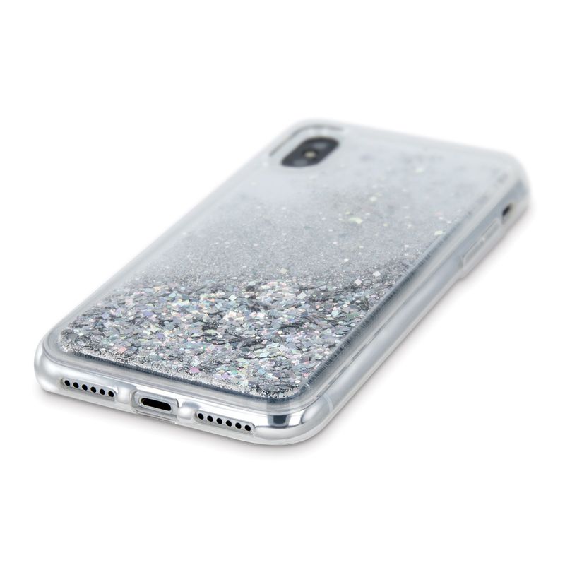 Laptop, Telefoane si Tablete - Telefoane mobile si accesorii - Accesorii Telefoane - Huse telefoane - Liquid Sparkle - Husa bumper argintie de protectie pentru iPhone 12 mini: Eleganta si functionalitate intr-un singur produs - Infinity.ro