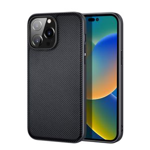 Husa de protectie neagra pentru iPhone 14 Pro Max, cu design din carbon