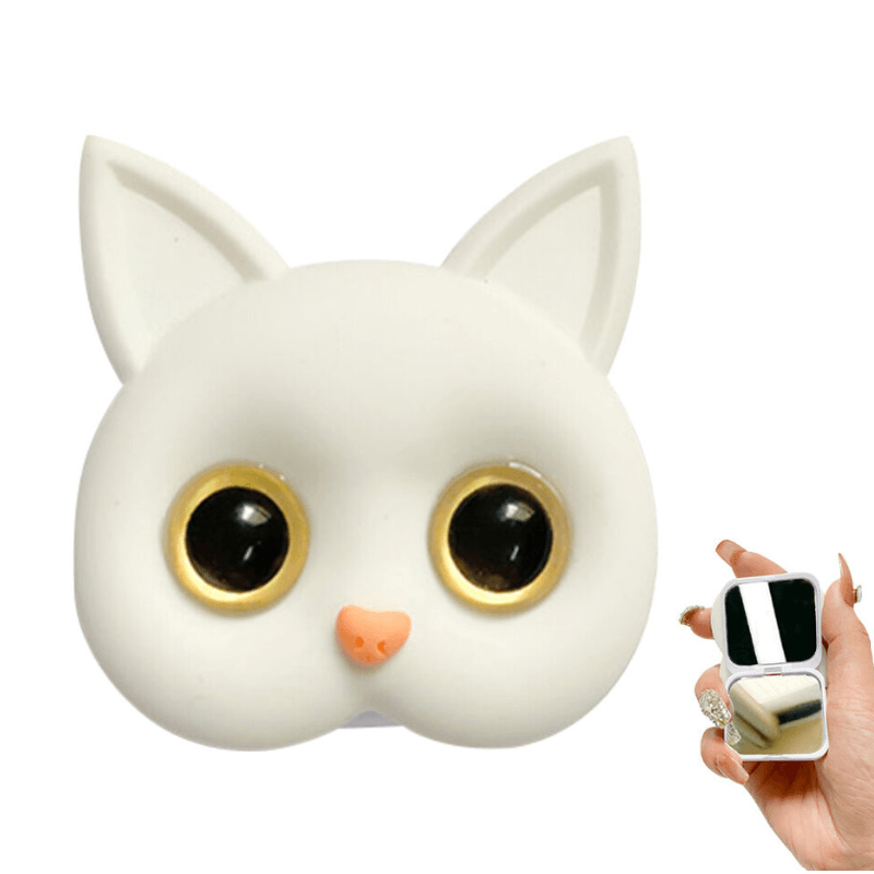 Laptop, Telefoane si Tablete - Telefoane mobile si accesorii - Accesorii Telefoane - Suport si docking telefoane - Suport adeziv tip popsocket, universal, model pisica alba, oglinda incorporata - Infinity.ro