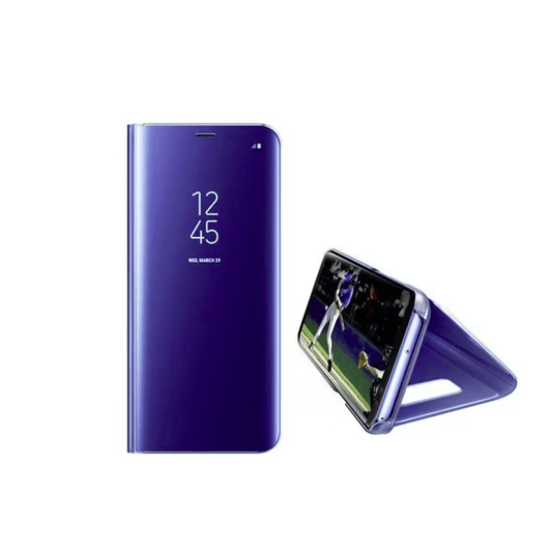 Laptop, Telefoane si Tablete - Telefoane mobile si accesorii - Accesorii Telefoane - Huse telefoane - Husa de protectie flip cover, Clear View compatibil cu Samsung Galaxy S10, functie stand, culoare albastra - Infinity.ro