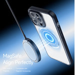 Laptop, Telefoane si Tablete - Telefoane mobile si accesorii - Accesorii Telefoane - Huse telefoane - Husa de protectie Aimo MagSafe Series, compatibila cu iPhone 14 Pro Max, culoare negru transparent - Infinity.ro