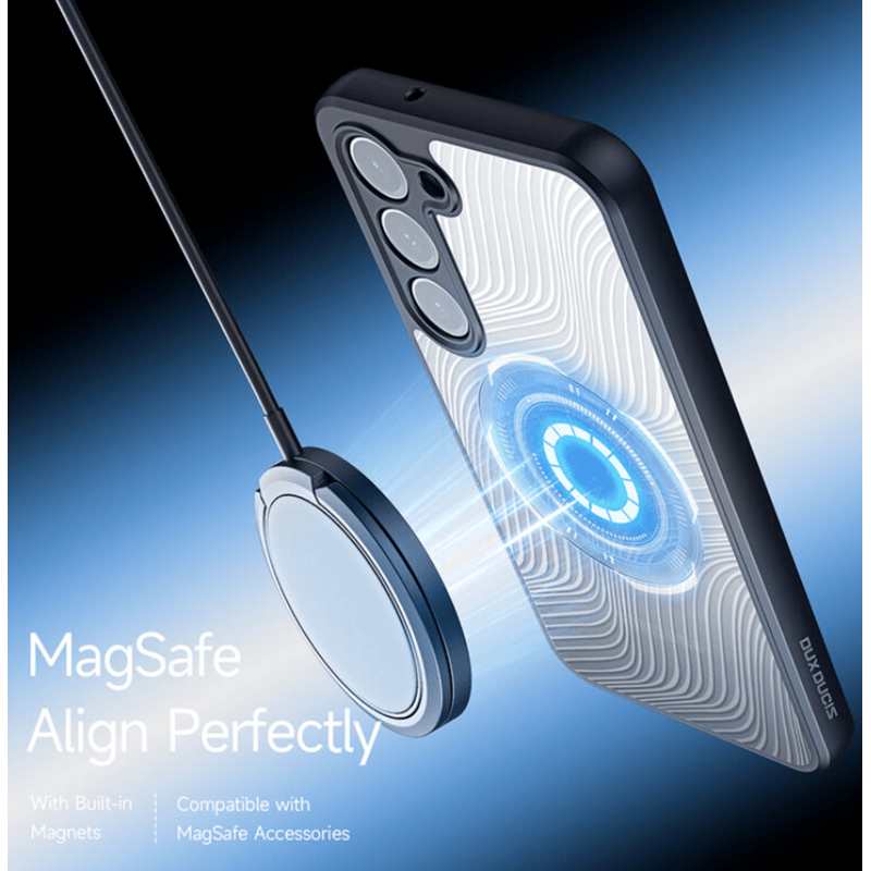 Laptop, Telefoane si Tablete - Telefoane mobile si accesorii - Accesorii Telefoane - Huse telefoane - Husa de protectie Aimo MagSafe Series, compatibila cu Samsung Galaxy S23, culoare negru transparent - Infinity.ro