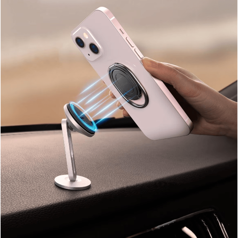 Laptop, Telefoane si Tablete - Telefoane mobile si accesorii - Accesorii Telefoane - Suport si docking telefoane - Suport adeziv universal cu inel pentru telefon, rotire 360 grade, magnetic si functie stand, culoare auriu - Infinity.ro