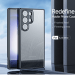 Laptop, Telefoane si Tablete - Telefoane mobile si accesorii - Accesorii Telefoane - Huse telefoane - Husa de protectie Aimo Series, compatibila cu Samsung Galaxy S23 Ultra, culoare negru transparent - Infinity.ro