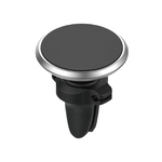 Laptop, Telefoane si Tablete - Telefoane mobile si accesorii - Accesorii Telefoane - Suport si docking telefoane - Suport auto pentru telefon, magnetic, cu prindere pe grila de ventilatie, orificii pentru cablul de incarcare, culoare negru-argintiu - Infinity.ro