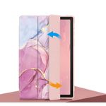 Laptop, Telefoane si Tablete - Tablete si accesorii tablete - Accesorii Tablete - Huse tablete - Husa de protectie compatibila cu Samsung Galaxy Tab S6 Lite 10.4" 2020/2022, Smart book cover, functie stand, model Marble - Infinity.ro