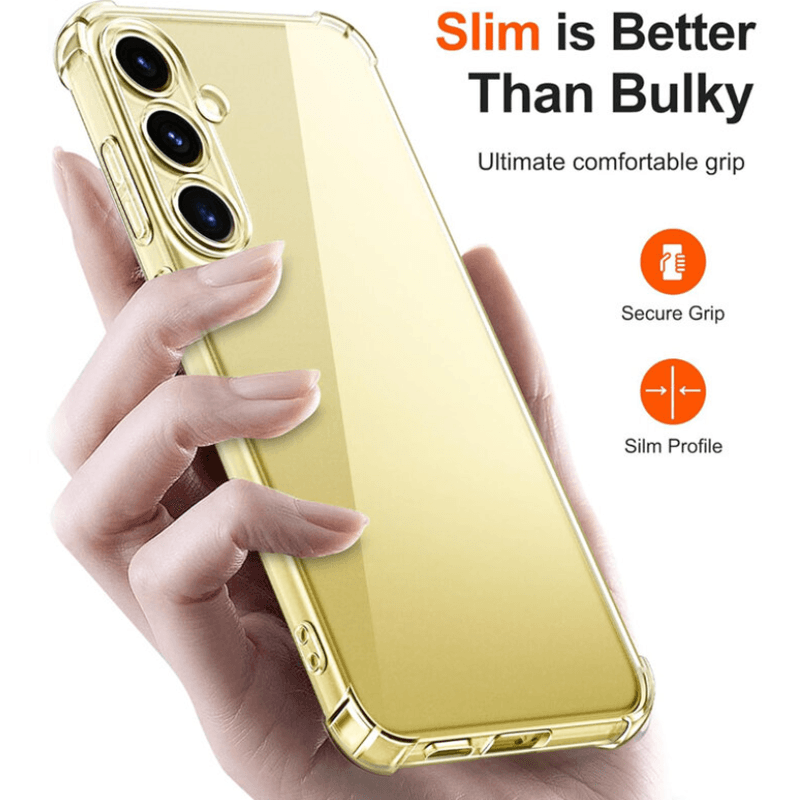 Laptop, Telefoane si Tablete - Telefoane mobile si accesorii - Accesorii Telefoane - Huse telefoane - Husa de protectie, compatibila cu Samsung Galaxy S24, colturi intarite, din silicon, transparent - Infinity.ro