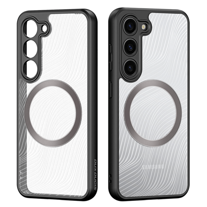 Laptop, Telefoane si Tablete - Telefoane mobile si accesorii - Accesorii Telefoane - Huse telefoane - Husa de protectie Aimo MagSafe Series, compatibila cu Samsung Galaxy S23 Plus, culoare negru transparent - Infinity.ro