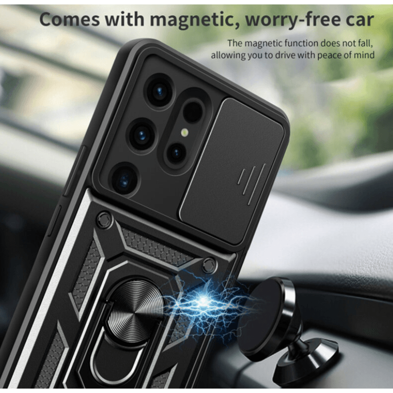 Laptop, Telefoane si Tablete - Telefoane mobile si accesorii - Accesorii Telefoane - Huse telefoane - Husa de protectie CamShield Series, compatibila cu Samsung Galaxy S24 Ultra, material TPU, culoare neagra - Infinity.ro