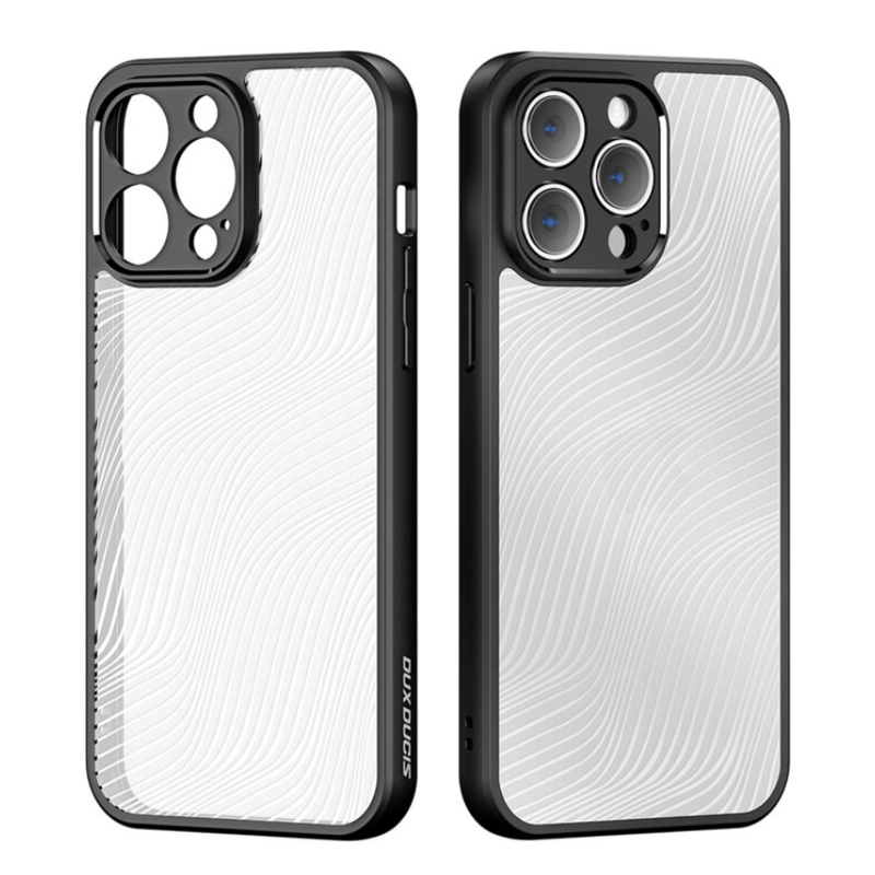Laptop, Telefoane si Tablete - Telefoane mobile si accesorii - Accesorii Telefoane - Huse telefoane - Husa de protectie Aimo Series, compatibila cu iPhone 13 Pro Max, culoare negru transparent - Infinity.ro