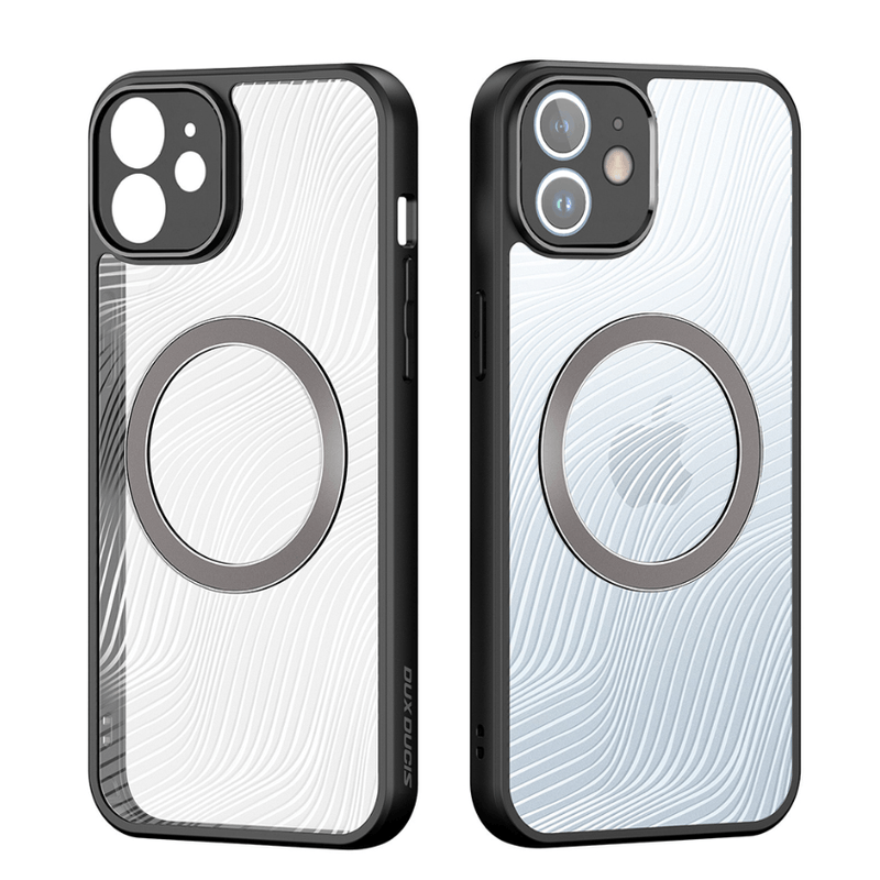 Laptop, Telefoane si Tablete - Telefoane mobile si accesorii - Accesorii Telefoane - Huse telefoane - Husa de protectie Aimo MagSafe Series, compatibila cu iPhone 12, culoare negru transparent - Infinity.ro