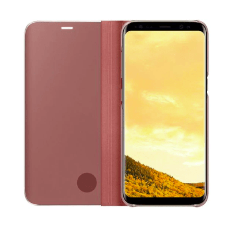 Laptop, Telefoane si Tablete - Telefoane mobile si accesorii - Accesorii Telefoane - Huse telefoane - Husa de protectie flip cover, Clear View compatibil cu Samsung Galaxy S10+, functie stand, culoare rose gold - Infinity.ro