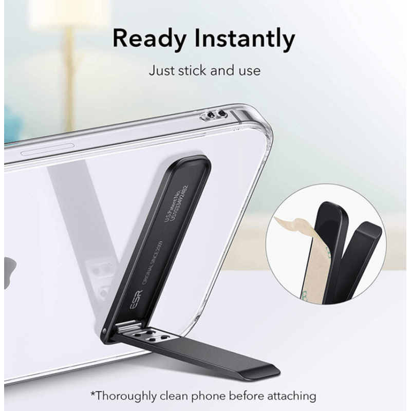 Laptop, Telefoane si Tablete - Telefoane mobile si accesorii - Accesorii Telefoane - Suport si docking telefoane - Suport adeziv pentru telefon, functie stand, design subtire si compact, culoare negru - Infinity.ro