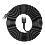 Laptop, Telefoane si Tablete - Telefoane mobile si accesorii - Accesorii Telefoane - Cabluri si adaptoare telefoane - Cablu de date/incarcare Baseus Cafule Series, conector USB la conector USB Type C, 2A, lungime 3m, culoare negru-gri - Infinity.ro