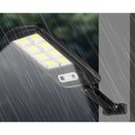 Casa si Gradina - Corpuri si surse de iluminat - Veioze si lampi - Lampi de veghe - Lampa Solara 8COB 160 LED, Senzor de Miscare/Lumina, cu Telecomanda - Negru - Infinity.ro