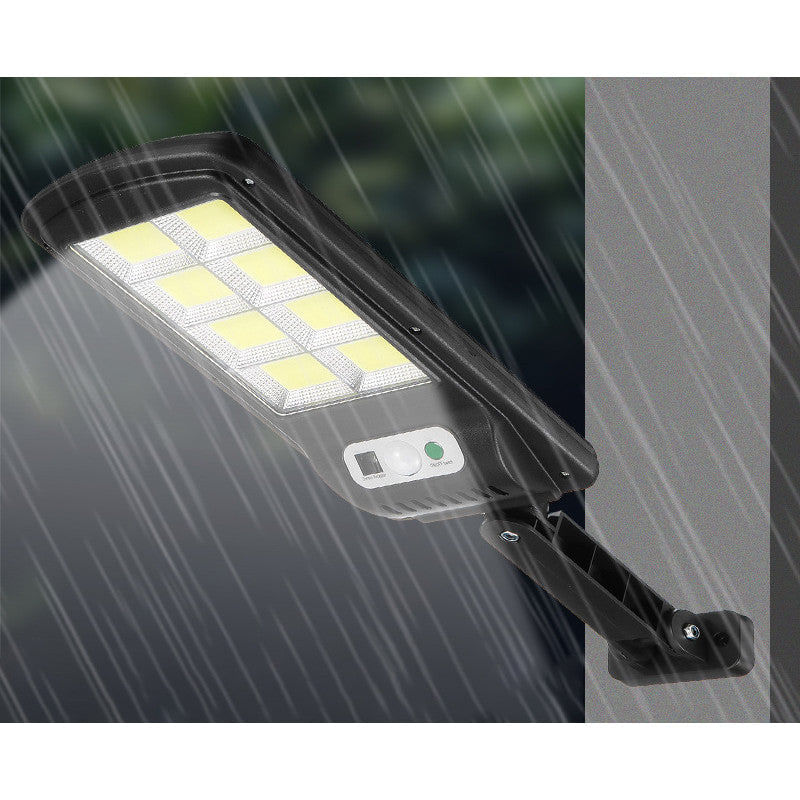 Casa si Gradina - Corpuri si surse de iluminat - Veioze si lampi - Lampi de veghe - Lampa Solara 8COB 160 LED, Senzor de Miscare/Lumina, cu Telecomanda - Negru - Infinity.ro