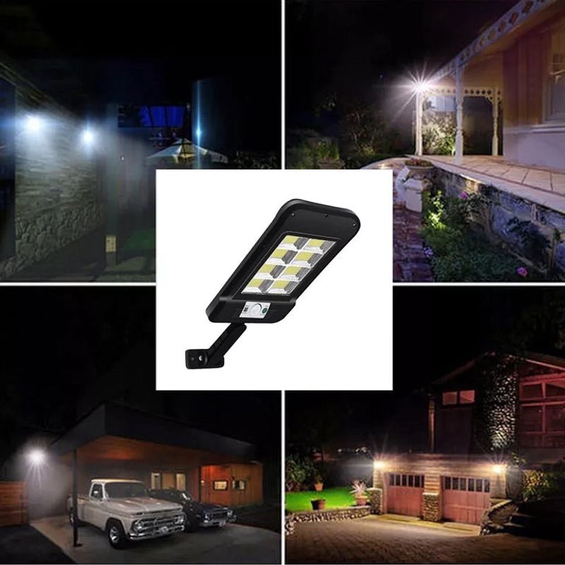 Casa si Gradina - Corpuri si surse de iluminat - Veioze si lampi - Lampi de veghe - Lampa Solara 8COB 160 LED, Senzor de Miscare/Lumina, cu Telecomanda - Negru - Infinity.ro