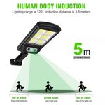 Casa si Gradina - Corpuri si surse de iluminat - Veioze si lampi - Lampi de veghe - Lampa Solara 8COB 160 LED, Senzor de Miscare/Lumina, cu Telecomanda - Negru - Infinity.ro