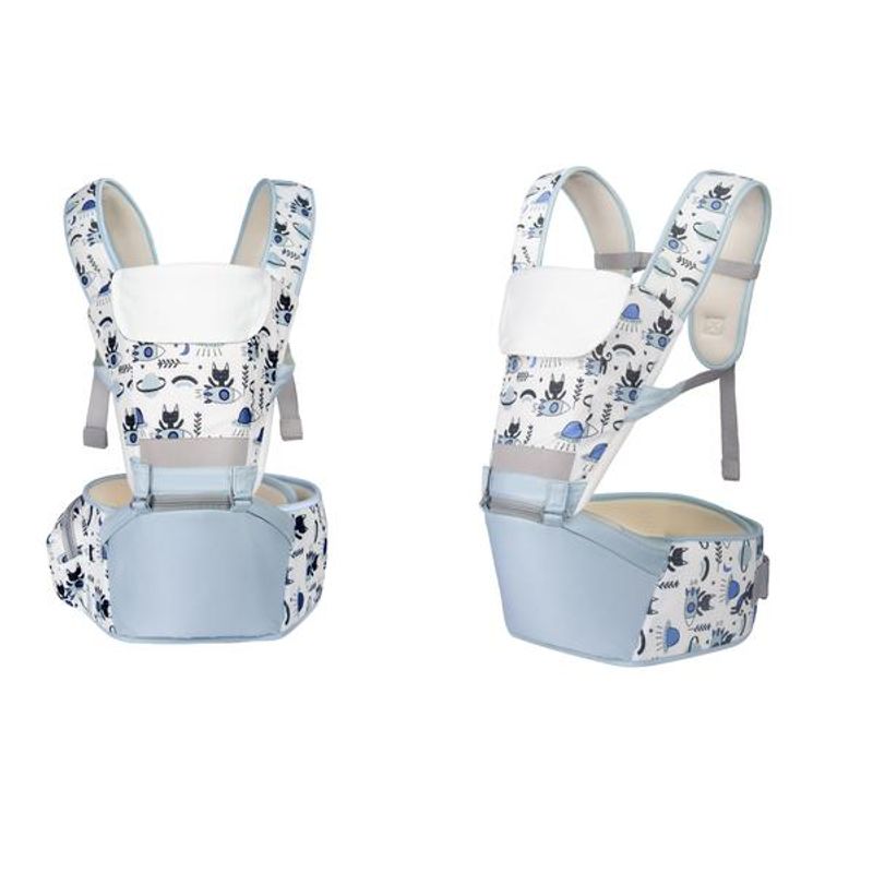 Jucarii, Copii si Bebe - Carucioare si articole de transport - Marsupii si hamuri bebe - Marsupiu bebe ergonomic 6 in 1 cu scaunel-bleu - Infinity.ro