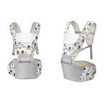 Jucarii, Copii si Bebe - Carucioare si articole de transport - Marsupii si hamuri bebe - Marsupiu bebe ergonomic 6 in 1 cu scaunel-gri - Infinity.ro