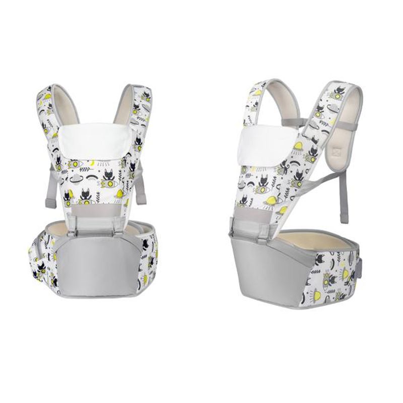 Jucarii, Copii si Bebe - Carucioare si articole de transport - Marsupii si hamuri bebe - Marsupiu bebe ergonomic 6 in 1 cu scaunel-gri - Infinity.ro