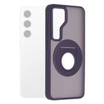 Laptop, Telefoane si Tablete - Telefoane mobile si accesorii - Accesorii Telefoane - Huse telefoane - Husa Magsafe din TPU pentru Samsung Galaxy S24, cu inel, margini negre, spate mov - Infinity.ro